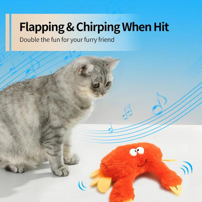 Electric Bird Design Cat Teaser Toy, Rechargeable Lifelike Flapping Bird with Plush Cover, Interactive Cat Toy, Pet Supplies for Indoor and Outdoor Playing