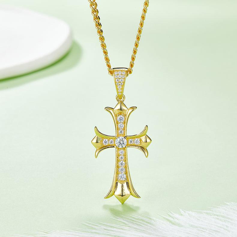 Aurantia™ Celestia [J003B] Vintage Cross Necklace