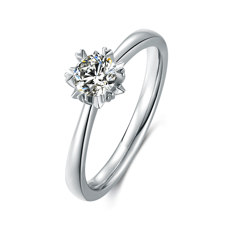 Aurantia™ Snowflakes [M01C] – Straight Band Snowflake Ring