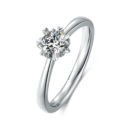 Aurantia™ Snowflakes [M01C] – Straight Band Snowflake Ring