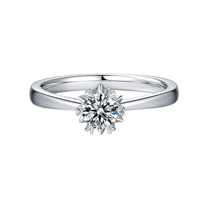 Aurantia™ Snowflakes [M01C] – Straight Band Snowflake Ring