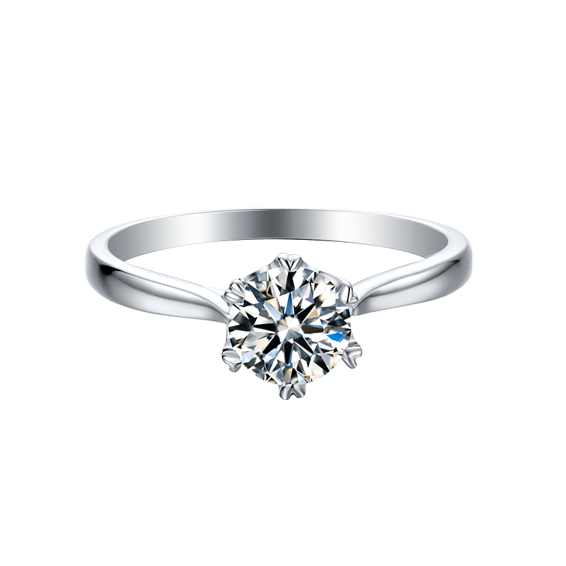 Aurantia™ Destiny [M03D] – 0.5ct Six-Prong Layered Ring