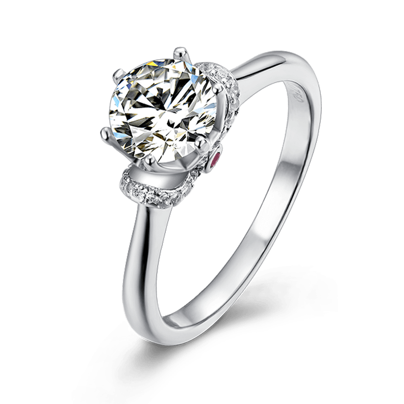 Aurantia™ Oxygen [M10A] – V-Prong Crown Design Ring with 1ct Main Stone and 20 Accents