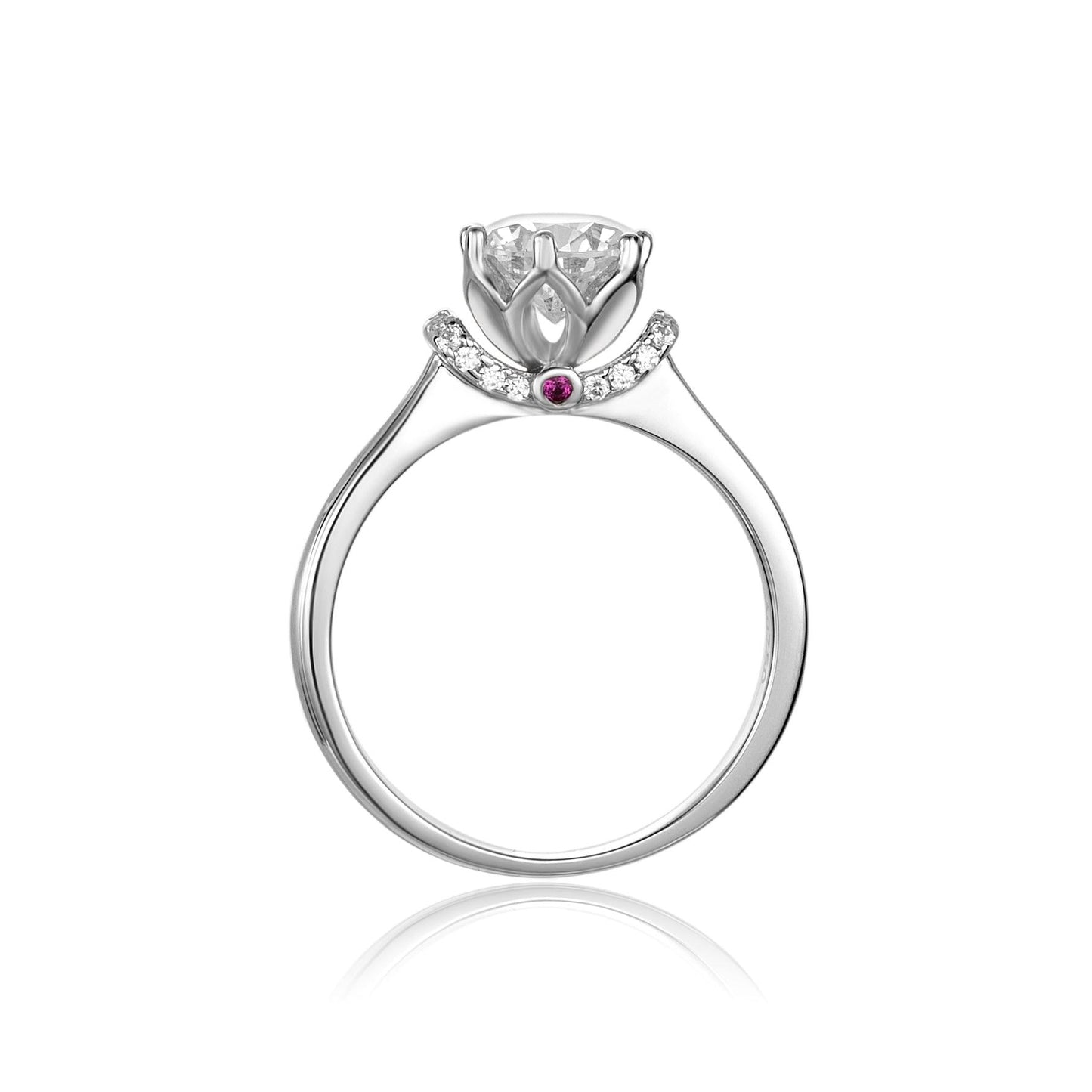 Aurantia™ Oxygen [M10A] – V-Prong Crown Design Ring with 1ct Main Stone and 20 Accents