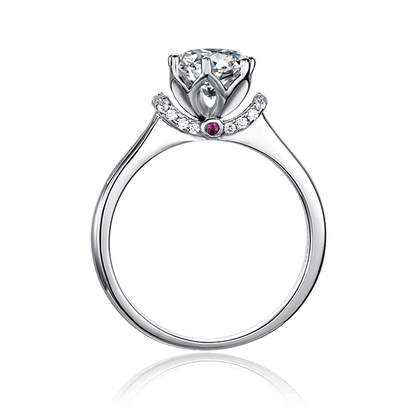 Aurantia™ Oxygen [M10A] – V-Prong Crown Design Ring with 1ct Main Stone and 20 Accents